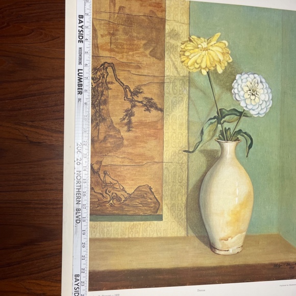 Vintage Large Lithograph Ethelyn C Stewart 1939 Masters 28x22 Art Autumn Summer - Picture 13 of 17